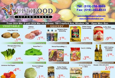 MultiFood Supermarket Flyer March 8 to 14