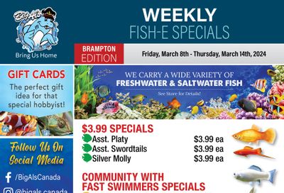 Big Al's (Brampton) Weekly Specials March 8 to 14