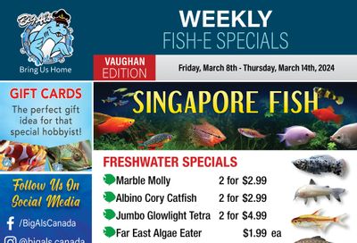 Big Al's (Vaughan) Weekly Specials March 8 to 14