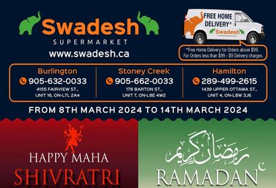 Swadesh Supermarket Flyer March 8 to 14