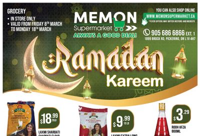 Memon Supermarket Flyer March 8 to 18