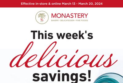 Monastery Bakery Flyer March 13 to 20