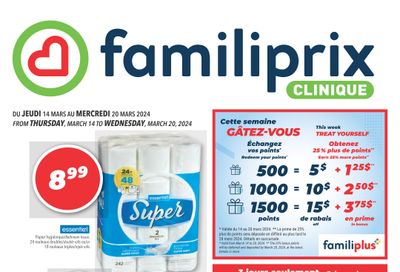 Familiprix Clinique Flyer March 14 to 20
