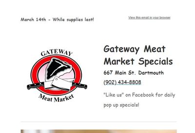 Gateway Meat Market Flyer March 14 to 20