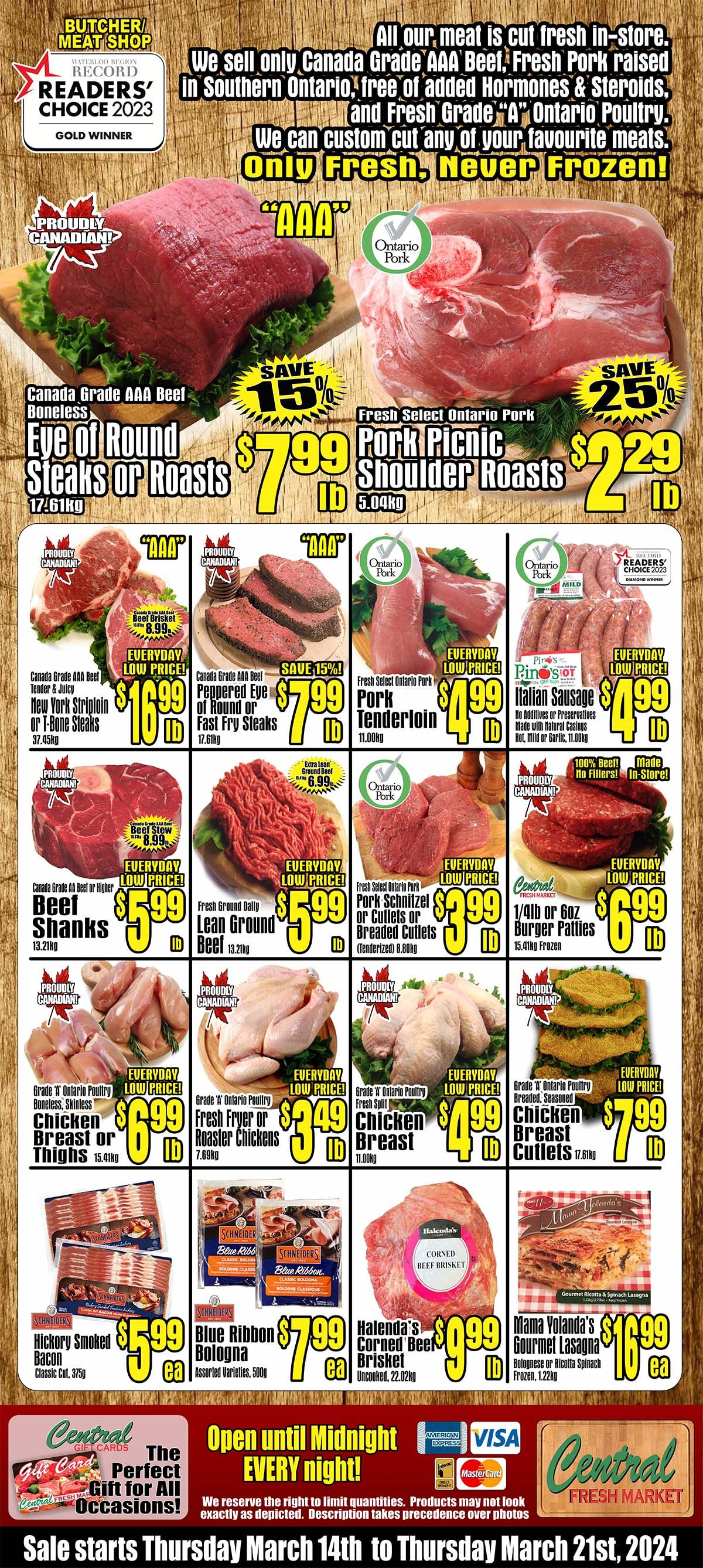 Central Fresh Market Flyer March 14 to 21
