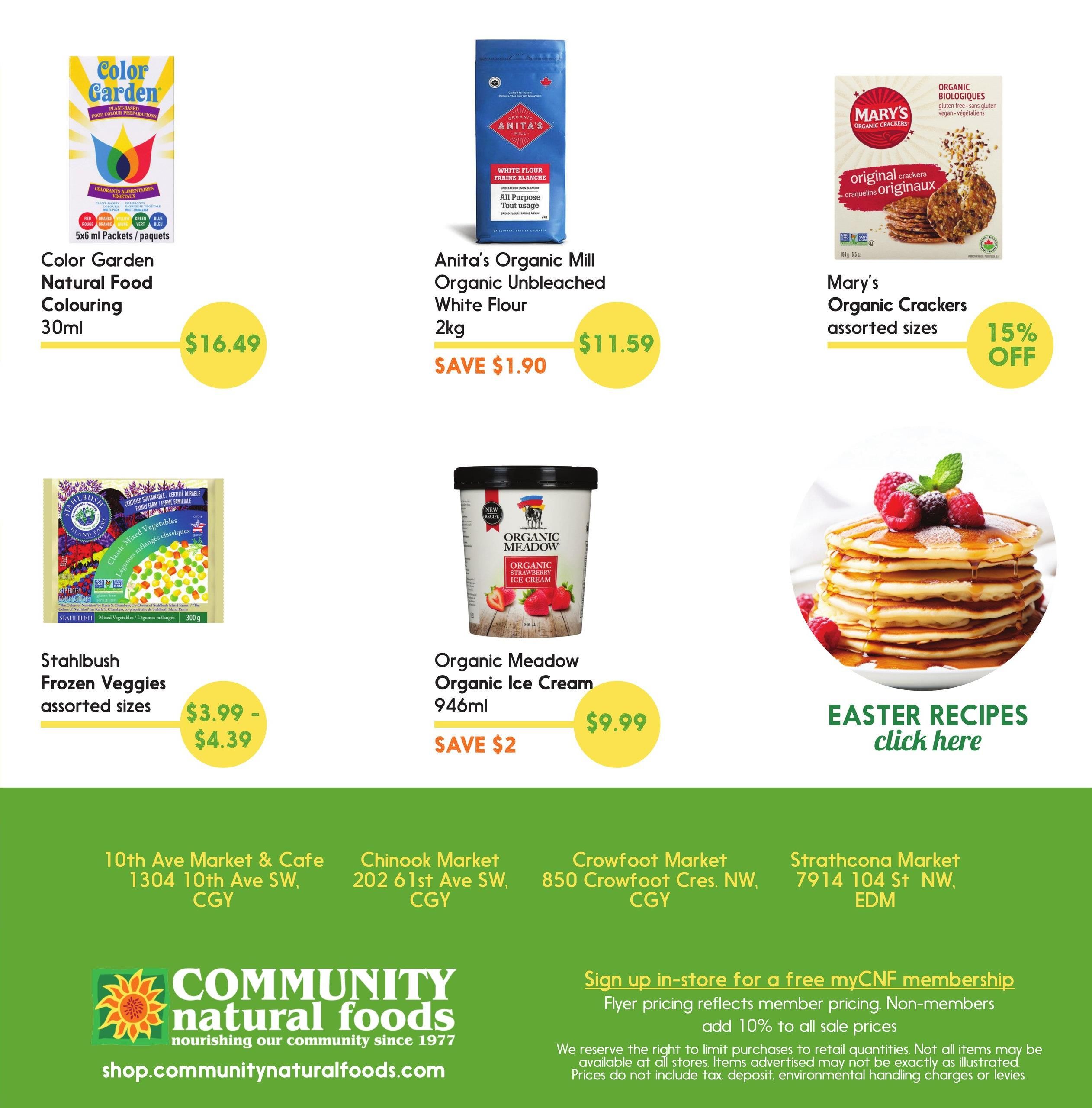 Community Natural Foods Flyer March 14 to 31