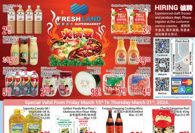 FreshLand Supermarket Flyer March 15 to 21