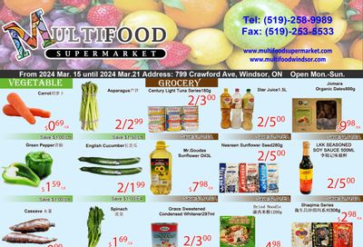 MultiFood Supermarket Flyer March 15 to 21