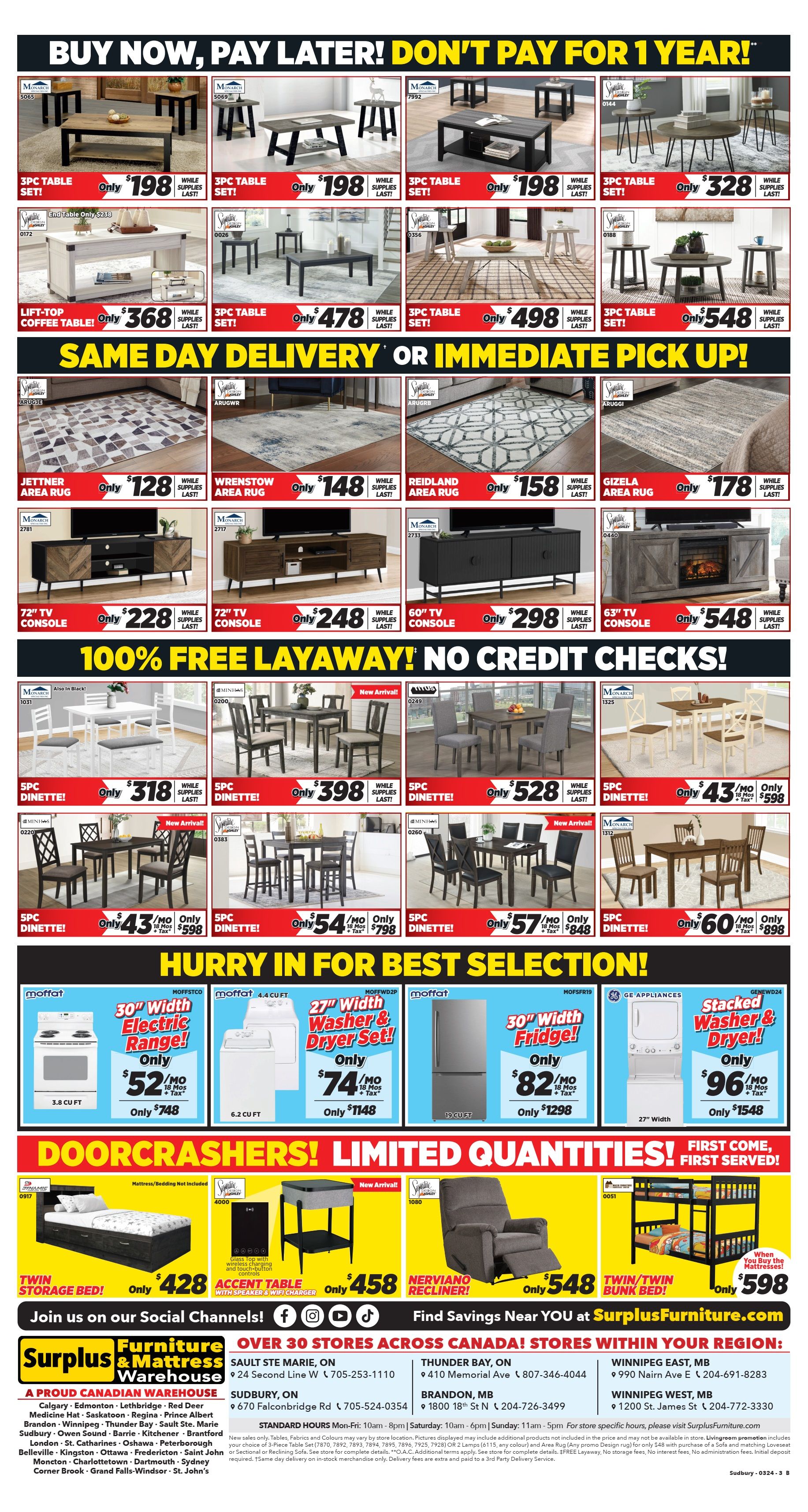 Surplus Furniture & Mattress Warehouse (Sudbury) Flyer March 18 to 31