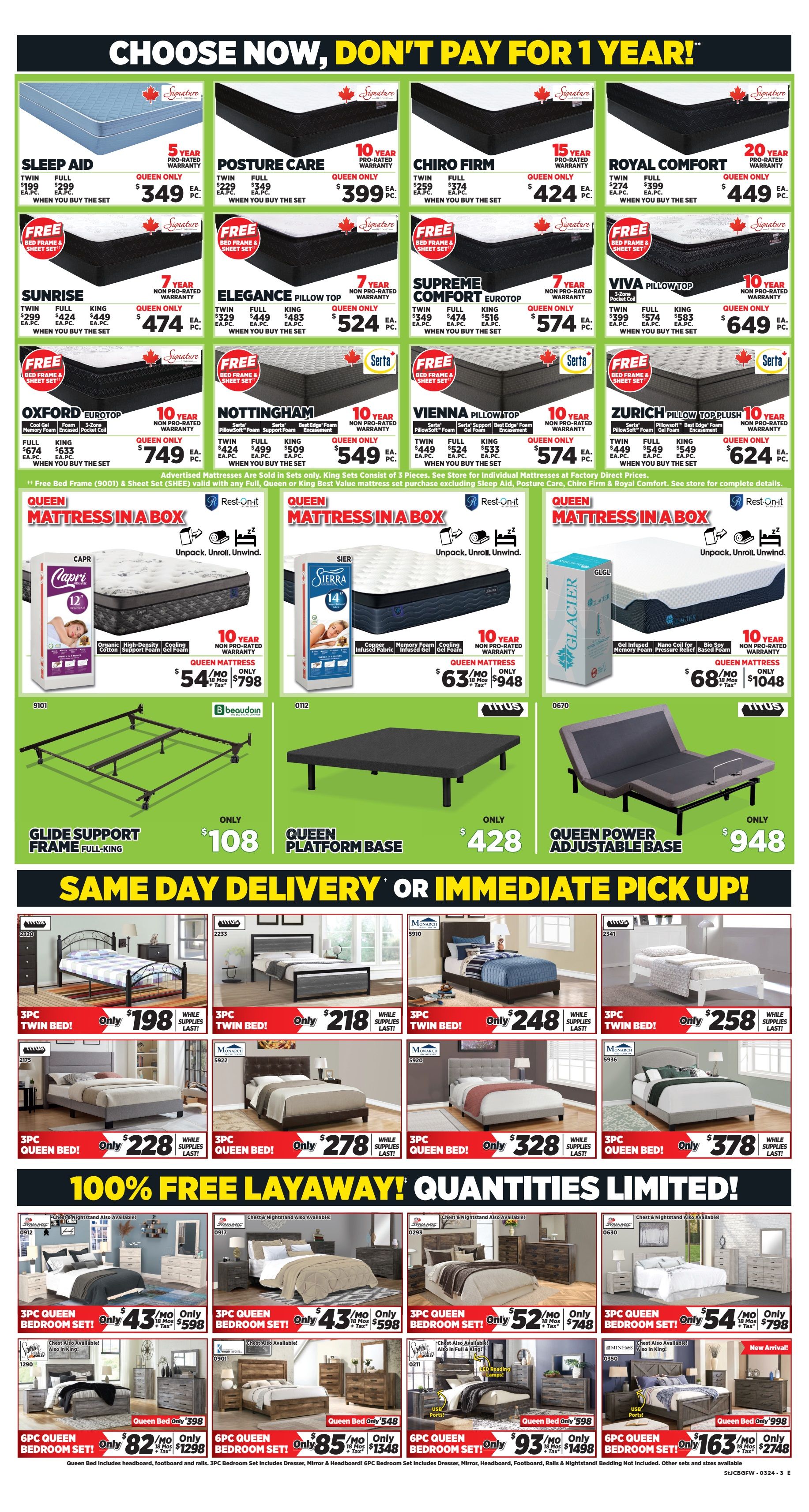 Surplus Furniture & Mattress Warehouse (St. John's, Corner Brook, Grand Falls Windsor) Flyer March 18 to 31