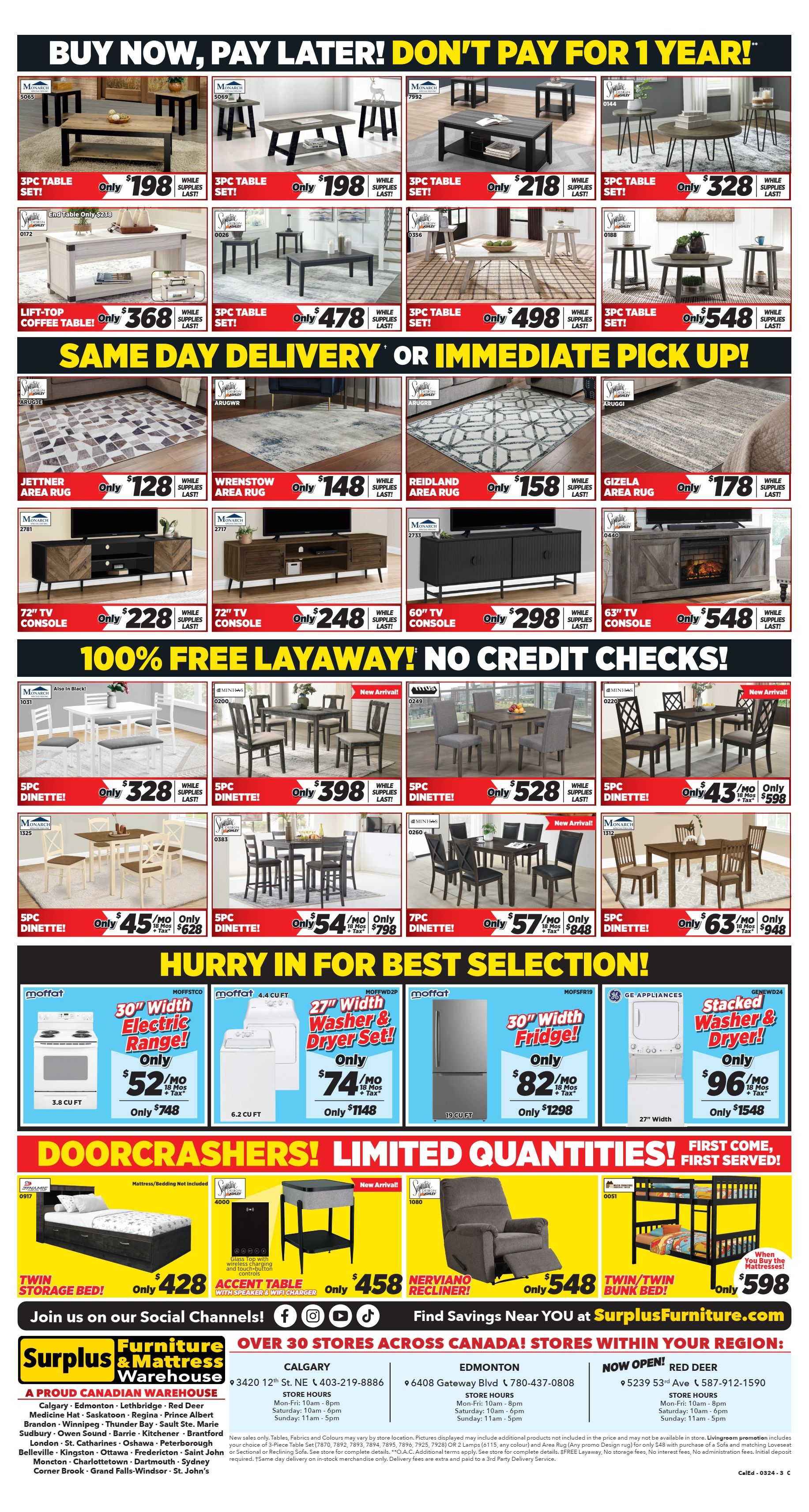 Surplus Furniture & Mattress Warehouse (Calgary, Edmonton) Flyer March 18 to 31