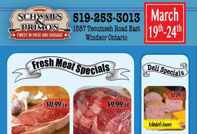 Schwab's & Primo's Flyer March 19 to 24