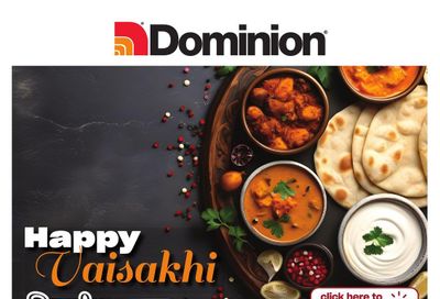 Dominion Vaisakhi Flyer March 21 to April 10