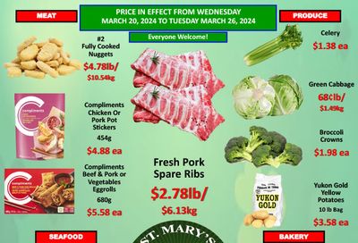St. Mary's Supermarket Flyer March 20 to 26
