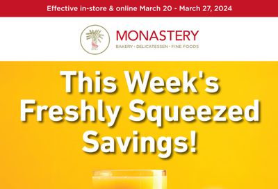 Monastery Bakery Flyer March 20 to 27