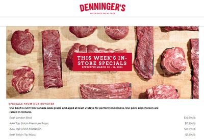 Denninger's Weekly Specials March 20 to 26