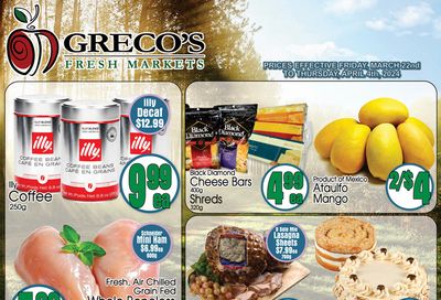 Greco's Fresh Market Flyer March 22 to April 4