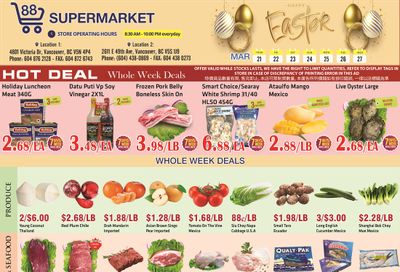 88 Supermarket Flyer March 21 to 27
