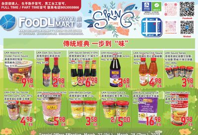 FoodyMart (HWY7) Flyer March 22 to 28