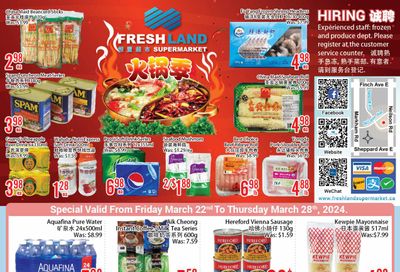 FreshLand Supermarket Flyer March 22 to 28