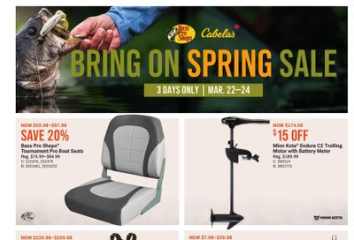 Bass Pro Shops Flyer March 22 to 24