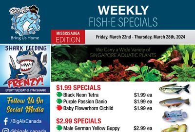Big Al's (Mississauga) Weekly Specials March 22 to 28