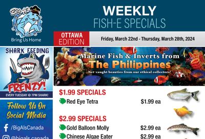 Big Al's (Ottawa) Weekly Specials March 22 to 28