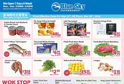 Blue Sky Supermarket (Pickering) Flyer March 22 to 28