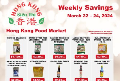Hong Kong Food Market Flyer March 22 to 25