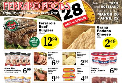 Ferraro Foods Monthly Flyer March 26 to April 22