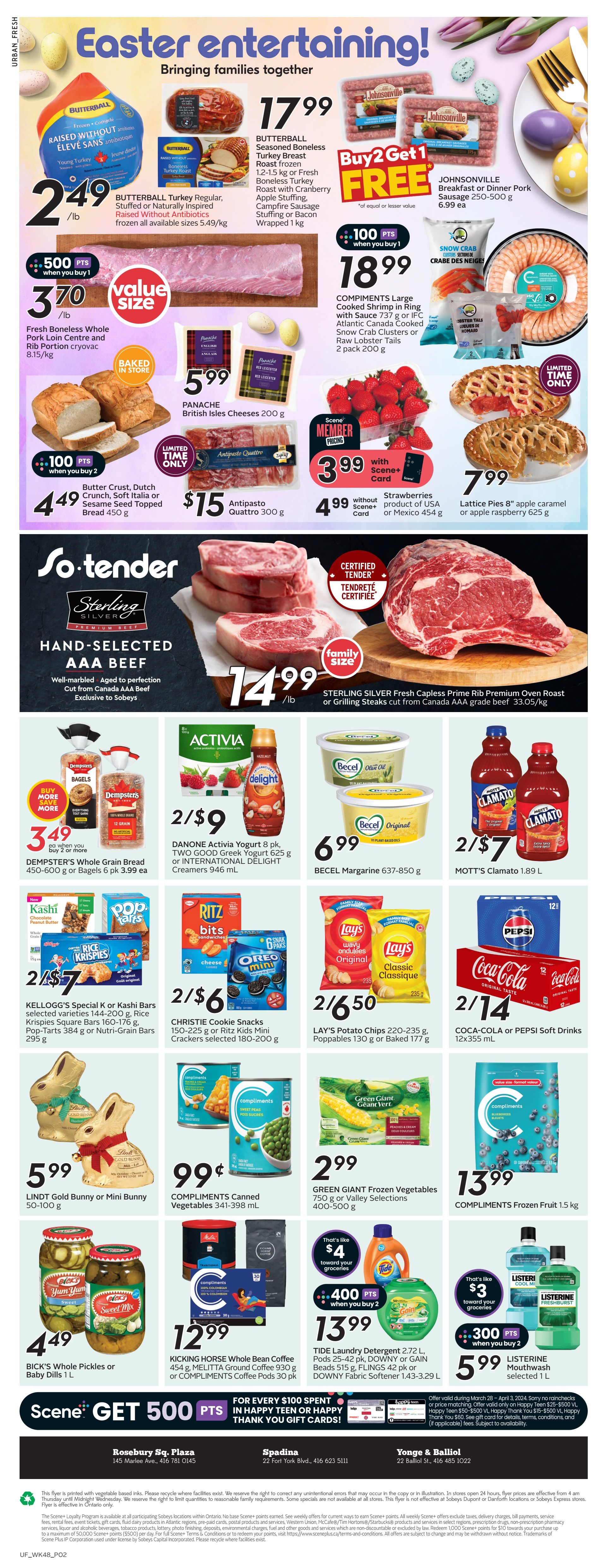 Sobeys Urban Fresh Flyer March 28 to April 3