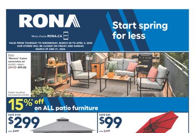 Rona (Atlantic) Flyer March 28 to April 3