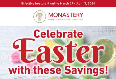 Monastery Bakery Flyer March 27 to April 3