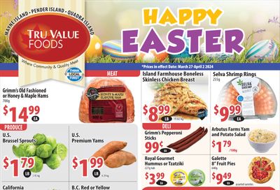 Tru Value Foods Flyer March 27 to April 2