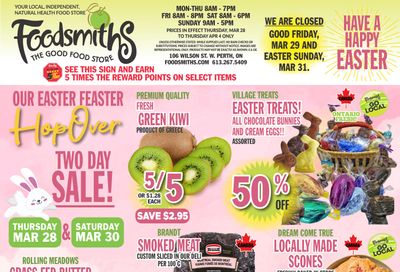 Foodsmiths Flyer March 28 to April 4