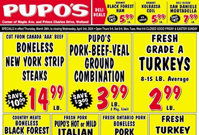 Pupo's Food Market Flyer March 28 to April 3
