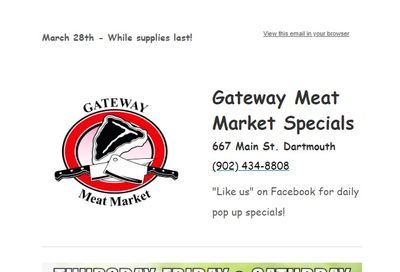 Gateway Meat Market Flyer March 28 to April 3