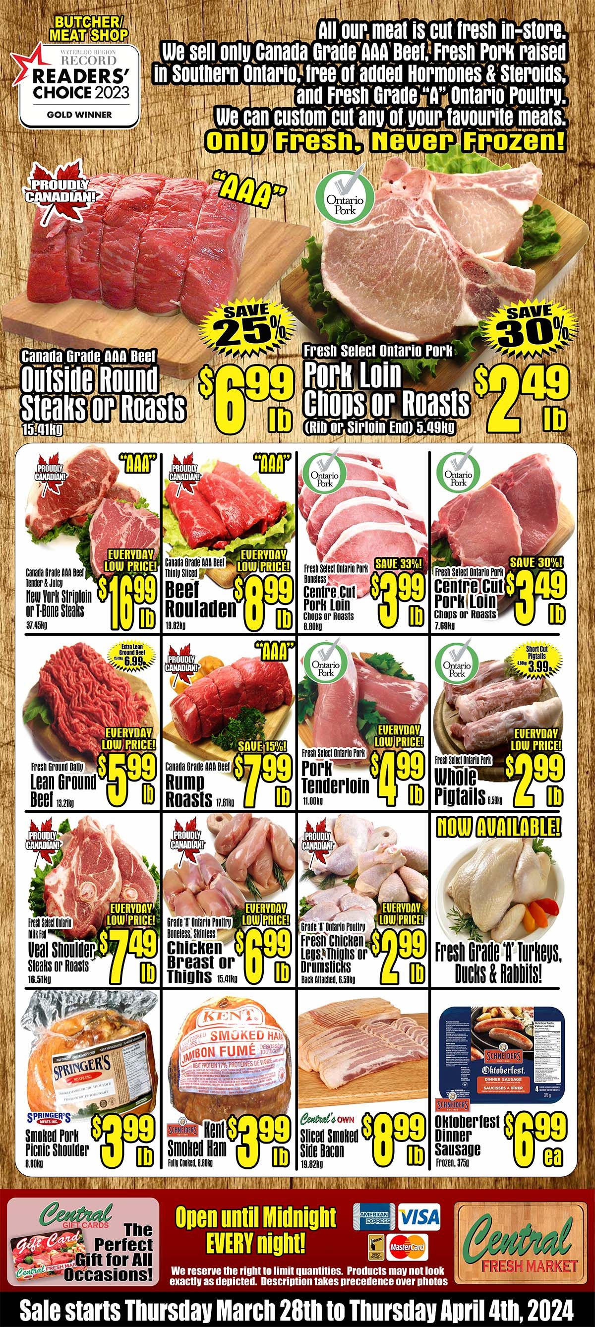 Central Fresh Market Flyer March 28 to April 4