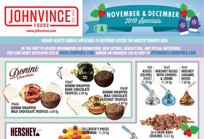 Johnvince Foods Wholesale Specials Flyer November 1 to December 31