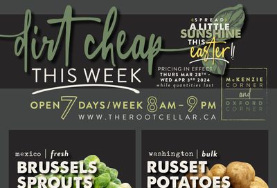 The Root Cellar Flyer March 28 to April 3