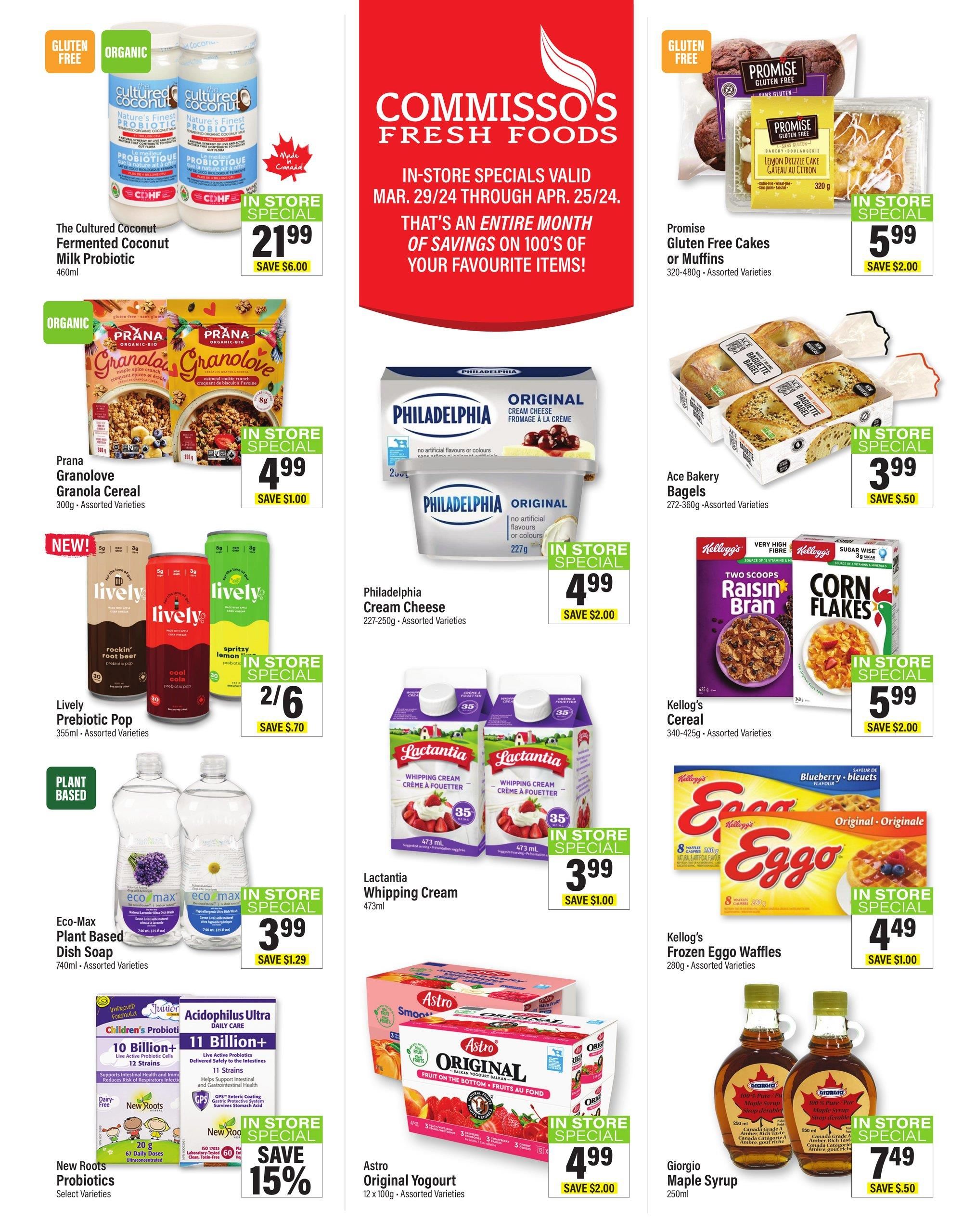 Commisso's Fresh Foods Monthly Flyer March 29 to April 25
