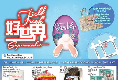 Field Fresh Supermarket Flyer March 29 to April 4