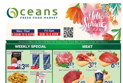 Oceans Fresh Food Market (West Dr., Brampton) Flyer March 29 to April 4