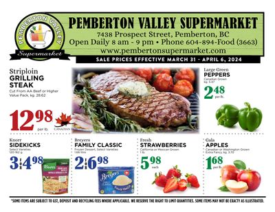 Pemberton Valley Supermarket Flyer March 31 to April 6