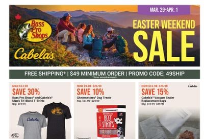 Cabela's Easter Weekend Sale Flyer March 29 to April 1