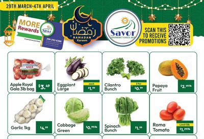 Savor Supermarket Flyer March 29 to April 4