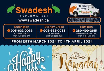 Swadesh Supermarket Flyer March 29 to April 4