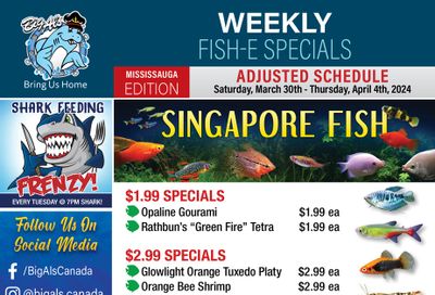 Big Al's (Mississauga) Weekly Specials March 30 to April 4