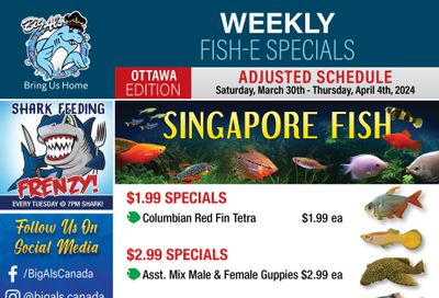 Big Al's (Ottawa) Weekly Specials March 30 to April 4