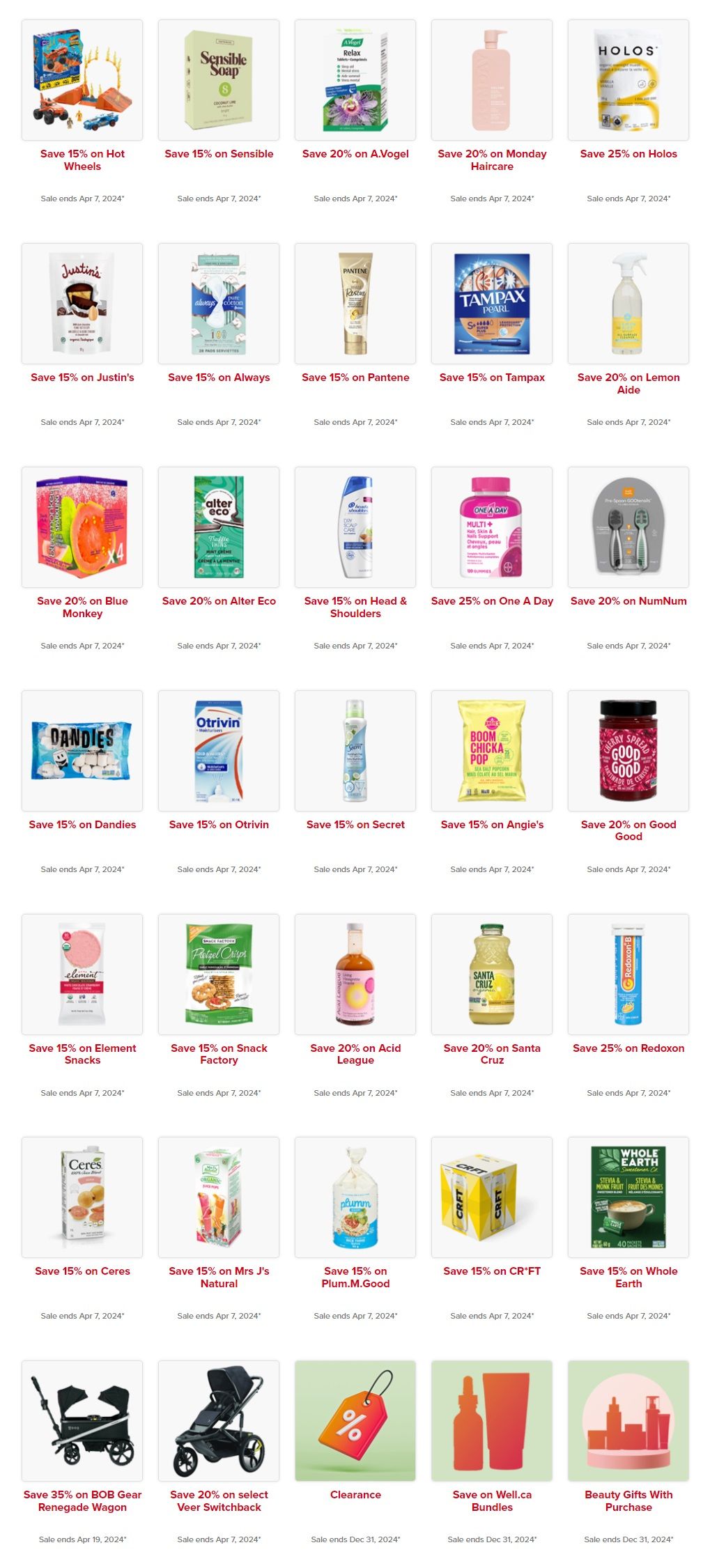 Well.ca Weekly Sales April 1 to 7